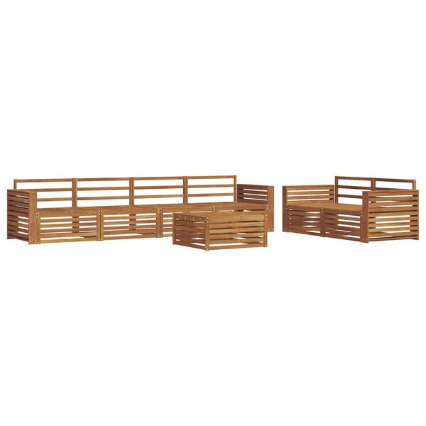 vidaXL Outdoor Sofa Set 7 pcs Natural Solid Acacia Wood