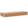 vidaXL Garden Raised Bed 290 x 100 x 36 cm Galvanised Steel