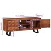 vidaXL TV Cabinet Honey brown 112 x 30 x 48 cm Solid acacia wood