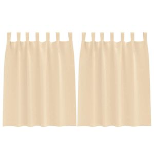 vidaXL Blackout Curtains with Rings 2 pcs Cream 140 x 140 cm Polyester