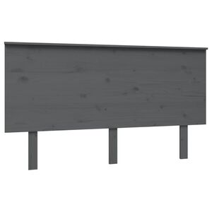 vidaXL Bed Headboard Grey 144x6x82.5 cm Solid Wood Pine