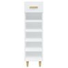 vidaXL Shoe Cabinet High Gloss White 30x35x105 cm Engineered Wood