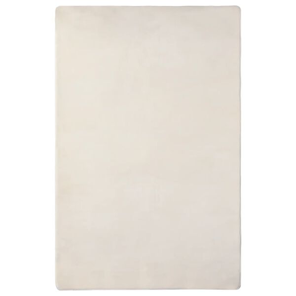vidaXL Teddy Rug Cream 230x160 cm