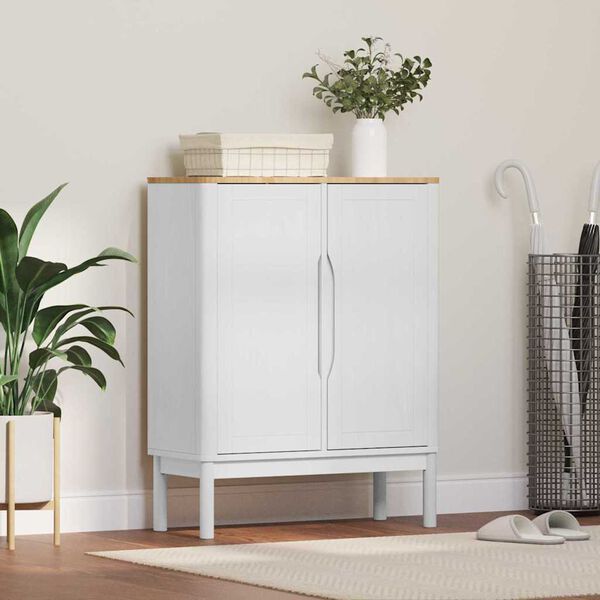 vidaXL Sideboard White 70 x 30 x 70.5 cm Solid Pine Wood