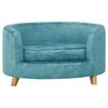 vidaXL Dog Sofa Turquoise 69x69x36 cm Plush