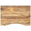 vidaXL Desk Top with Curve 90x50x2,5 cm Solid Wood Rough Mango