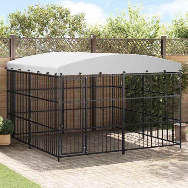 vidaXL Outdoor Dog Kennel with Roof 300x300x210 cm