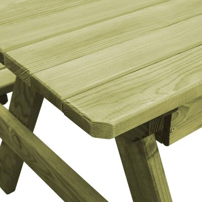 vidaXL Children's Picnic Table with Benches 90x90x58 cm Impregnated Pinewood