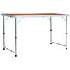 vidaXL Foldable Camping Table Aluminium 120x60 cm