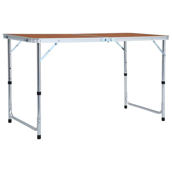 vidaXL Foldable Camping Table Aluminium 120x60 cm
