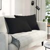 vidaXL Sofa Pillows 2 pcs Black 70 x 50 cm Fabric
