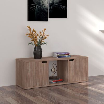 vidaXL TV Cabinet Grey Sonoma 88.5x27.5x30.5 cm Engineered Wood