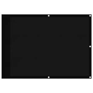 vidaXL Balcony Screen Black 75x700 cm 100% Polyester Oxford