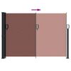 vidaXL Retractable Side Awning Brown 140x600 cm