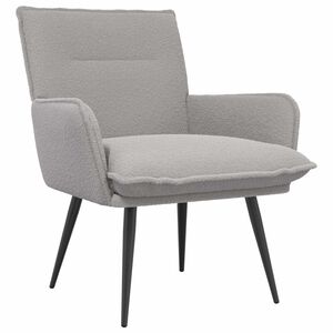 vidaXL Armchair Light Grey Boucl&eacute;