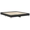 vidaXL Bed Frame No Mattress Black 200x200 cm Engineered Wood