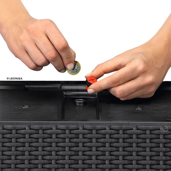 LECHUZA Planter TRIO Cottage 30 ALL-IN-ONE Granite