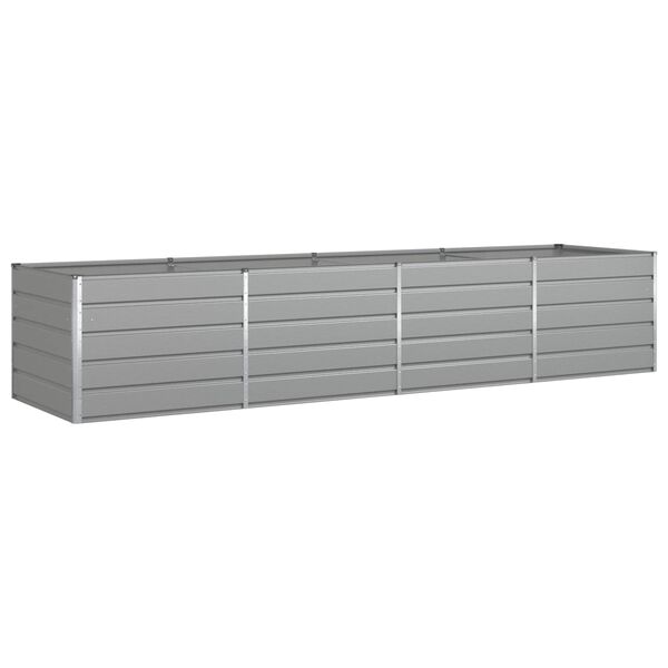 vidaXL Planter Light Grey 385 x 100 x 75 cm Galvanised Steel