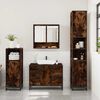 vidaXL 3 Piece Bathroom Furniture Set Smoked Oak Engineered Wood