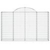 vidaXL Arched Gabion Baskets 12 pcs 200x30x120/140 cm Galvanised Iron