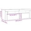 vidaXL TV Cabinet with LED Lights Artisan Oak 120x35x40 cm Engineered Wood