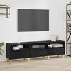 vidaXL TV Cabinet Black Oak 150 x 30 x 45 cm Engineered Wood