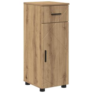 vidaXL Bathroom Cabinet with Drawer Artisan Oak 30 x 35 x 80 cm