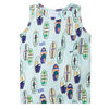 vidaXL Kids' Tank Top Soft Blue Melange 128