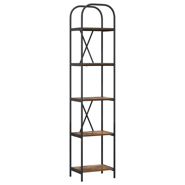 vidaXL Bookshelf Smoked Oak 40 x 30 x 183 cm Engineered wood