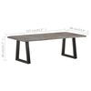 vidaXL Coffee Table with Live Edges 115x60x40 cm Solid Acacia Wood