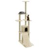 vidaXL Cat Tree with Sisal Scratching Posts Cream 155 cm