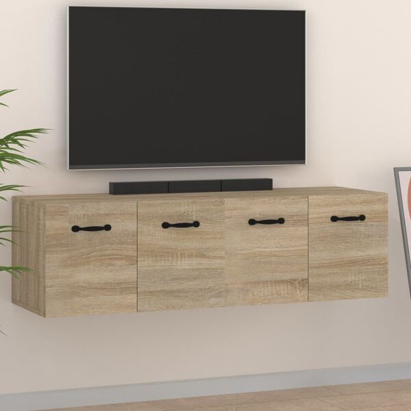 vidaXL Wall Cabinets 2 pcs Sonoma Oak 80x35x36.5 cm Engineered Wood