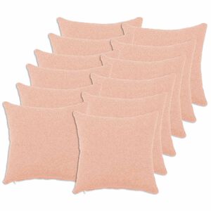 vidaXL Cushion Cover 12 pcs HEERLEN Pink 40 x 40 cm Boucl&eacute;