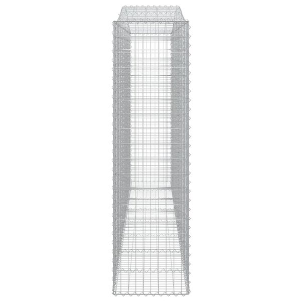 vidaXL Arched Gabion Basket 400x50x180/200 cm Galvanised Iron