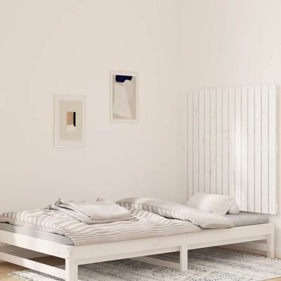 vidaXL Wall Headboard White 95.5x3x90 cm Solid Wood Pine