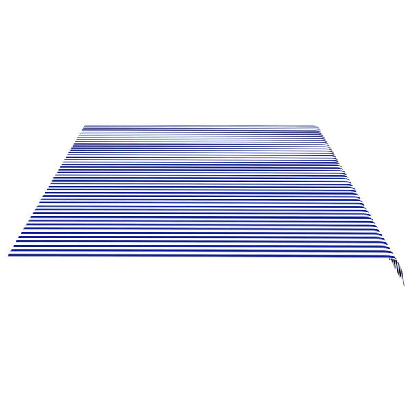 vidaXL Replacement Fabric for Awning Blue and White 6x3.5 m