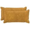 vidaXL Cushion Cover 2 pcs HOUTEN Yellow 40 x 80 cm Microfiber Fleece