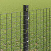 vidaXL Fence with Post Grey 1.2 x 10 m Steel and PVC