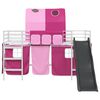 vidaXL Kids'Loft Bed Frame White and Pink 99.5 x 200 cm Metal