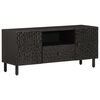 vidaXL TV Cabinet Black 105x33x46 cm Solid Wood Mango
