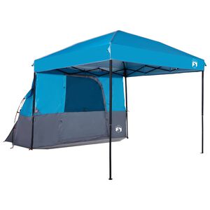 vidaXL Camping Tent Set Folding 2 pcs Blue Taffeta and Fabric