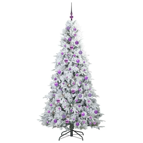 vidaXL Artificial Hinged Christmas Tree Green 180 cm PE and PVC
