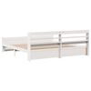 vidaXL Bed Frame with Headboard without Mattress White 200x200 cm