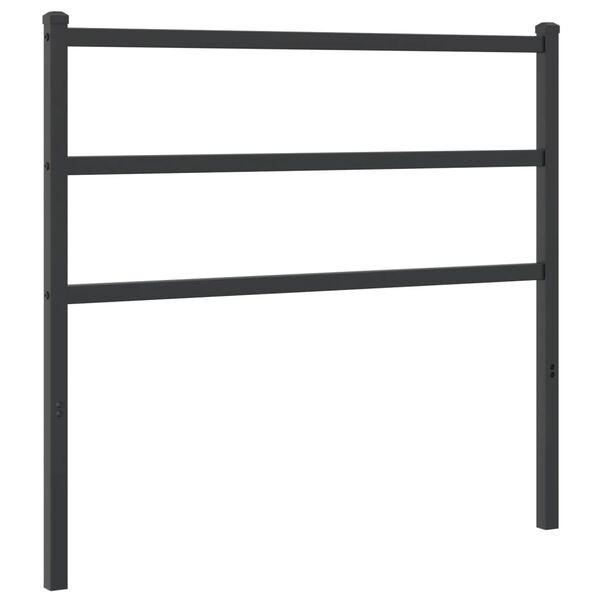 vidaXL Metal Replace Headboard Black 107 cm