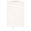 vidaXL Garden Planter White 40x40x78 cm Solid Wood Pine