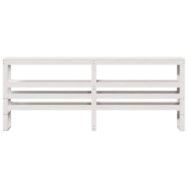 vidaXL Headboard with Shelves White 180 cm Solid Wood Pine