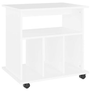 vidaXL Rolling Cabinet White 60x45x60 cm Engineered Wood
