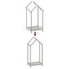 vidaXL Firewood Rack White 40x25x90 cm Cold-rolled steel