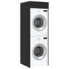 vidaXL Wash Machine Cabinet with Storage Black Oak 67.5 x 68 x 200 cm