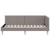 vidaXL Corner Bed Frame with Headboard Taupe 100 cm x 200 cm Velvet